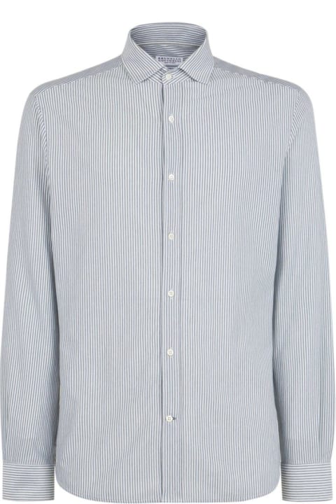 Fashion for Men Brunello Cucinelli Striped Button-up Shirt Brunello Cucinelli