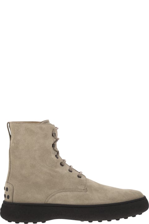 Tod's Boots for Men Tod's Suede Lace-up Boot