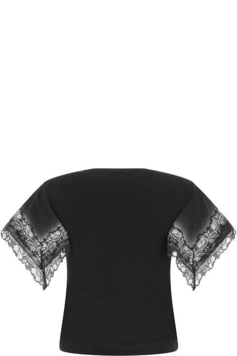 Koché Topwear for Women Koché Black Cotton T-shirt