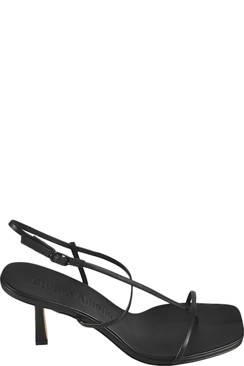 Studio Amelia Shoes for Women Studio Amelia Engraved Logo Back Strap Sandals