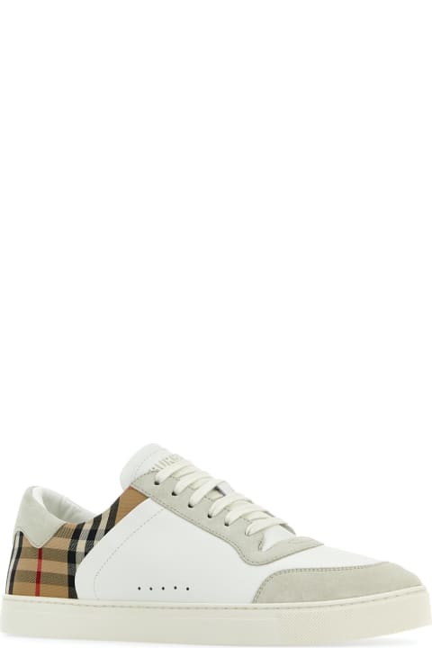 Homeware Burberry Multicolor Suede And Leather Sneakers