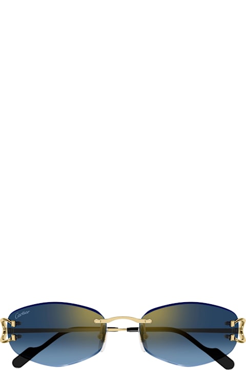 Cartier Eyewear for Kids Cartier Eyewear Décor C Classique De Cartier Ct0467s-002 - Gold Sunglasses