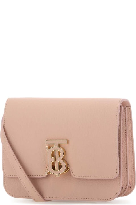ウィメンズ Burberryのショルダーバッグ Burberry Pink Leather Small Tb Crossbody Bag