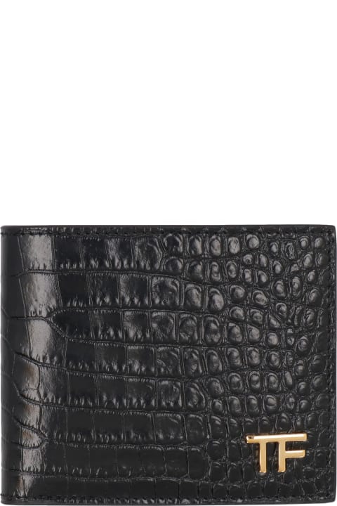 ウィメンズ Tom Fordのアクセサリー Tom Ford Leather Flap-over Wallet