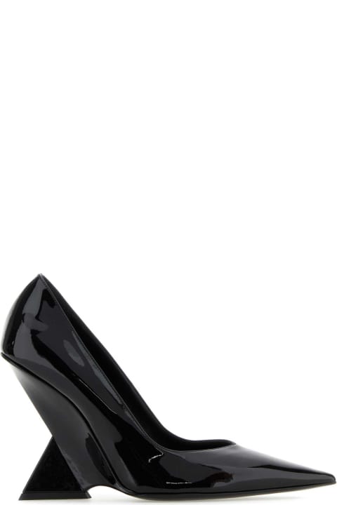 Wedges for Women The Attico Black Leather Cheope Pumps