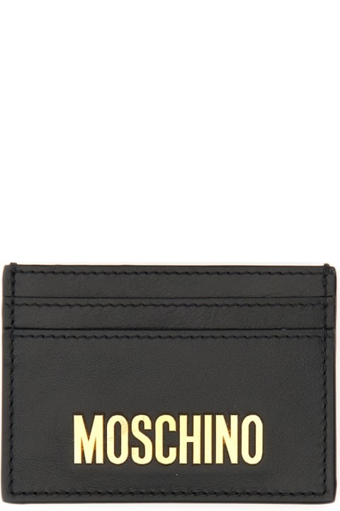 Wallets for Men Moschino Card Holder With Logo
