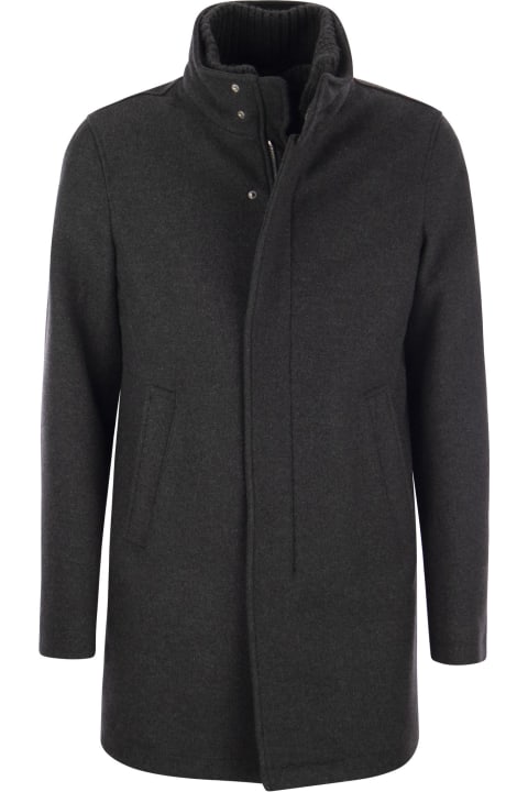【送料&関税込】Herno Wool Hooded Sleeve Herno-GC000091U-33428-9200-