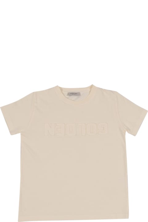 Golden Goose T-Shirts & Polo Shirts for Girls Golden Goose Golden Unisex T-shirt Distressed Cotton With Logo