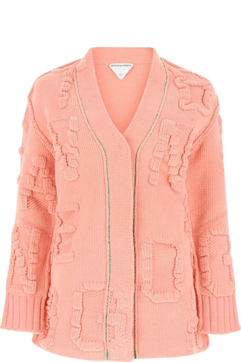 Bottega Veneta Sweaters for Women Bottega Veneta Pink Chenille Cardigan