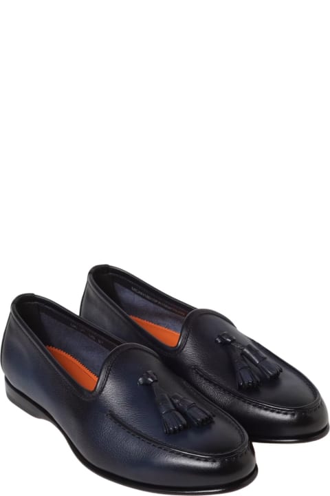 Loafers & Boat Shoes for Men Santoni Leather Loafers With Tassels