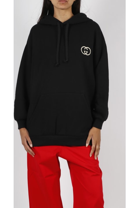 Fleeces & Tracksuits for Women Gucci Cotton Jersey Hooded Sweatshirt