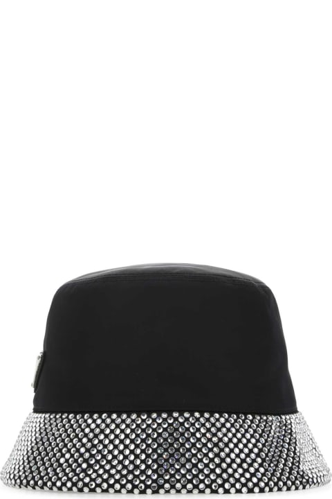 Hair Accessories for Women Prada Black Re-nylon Hat