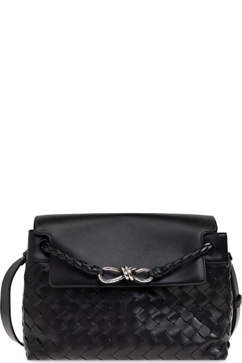 Bags for Men Bottega Veneta Black Leather Crossbody Bag