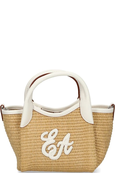 Homeware Emporio Armani Small Straw Tote Bag