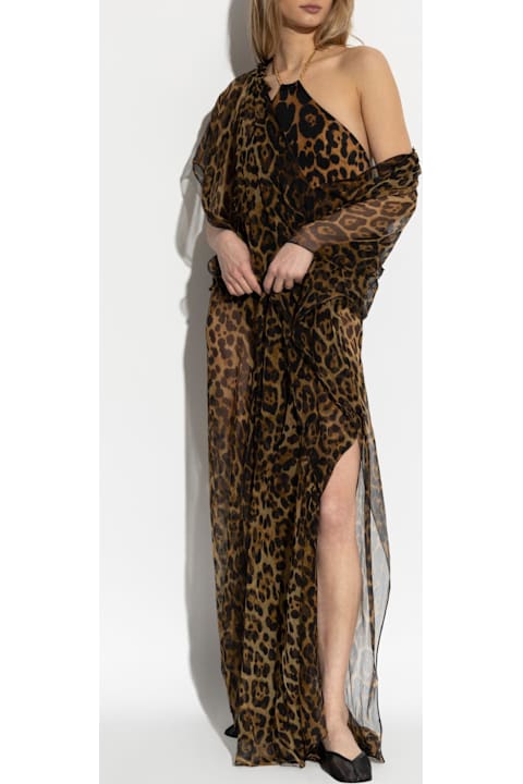 ملابس سباحة لـ السيدات Tom Ford Tom Ford Silk Dress With Animal Print