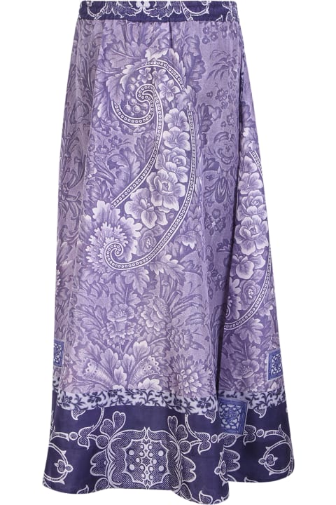 Pierre-Louis Mascia for Women Pierre-Louis Mascia Midi Bresson Purple Skirt