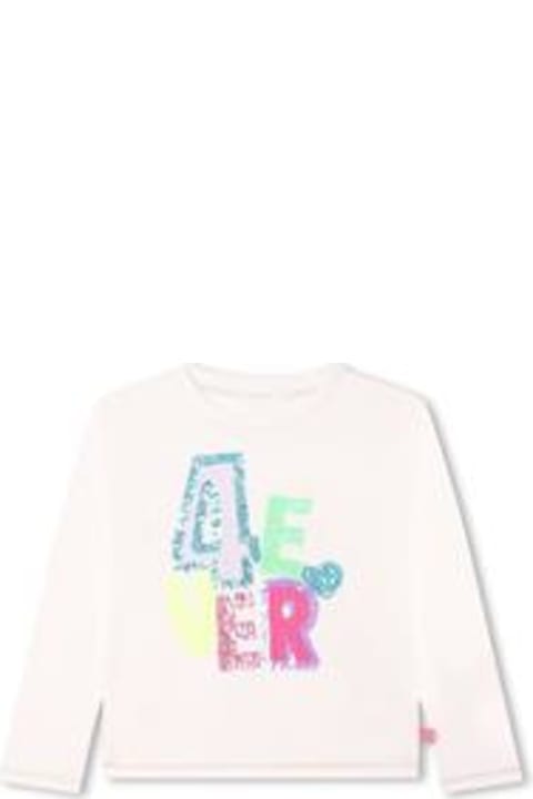 Fashion for Kids Billieblush Ivory T-shirt For Girl With Writing