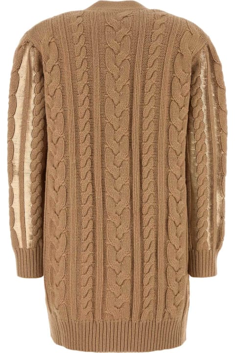 Fleeces & Tracksuits for Women Max Mara Camel Wool Blend Mirco Cardigan