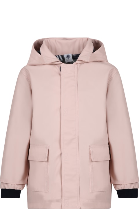 Coats & Jackets for Girls Petit Bateau Pink Raincoat For Girl