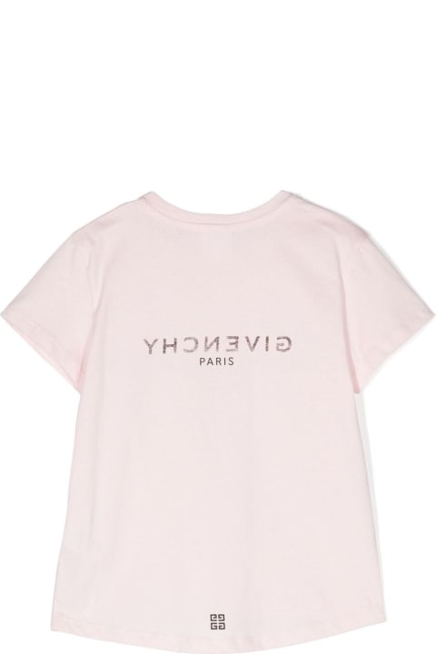 キッズ新着アイテム Givenchy Givenchy T-shirt Rosa In Jersey Di Cotone Bambina