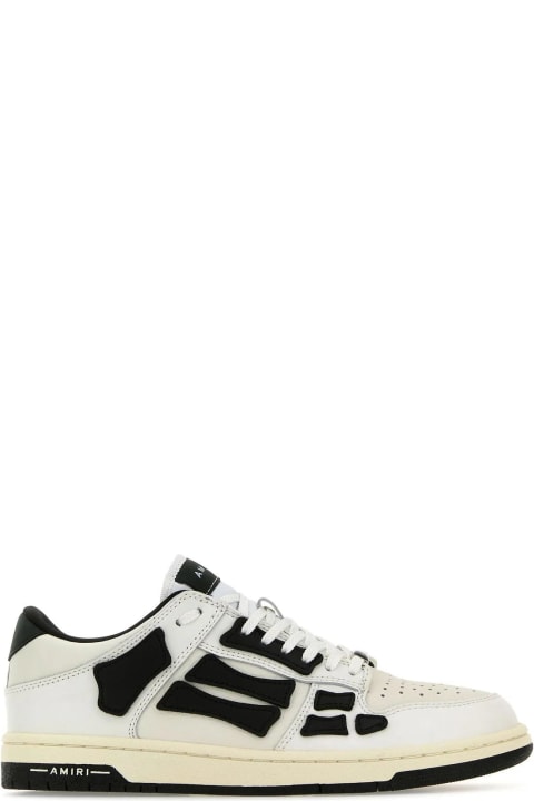 Shoes Sale for Women AMIRI Two-tone Leather Skel Sneakers