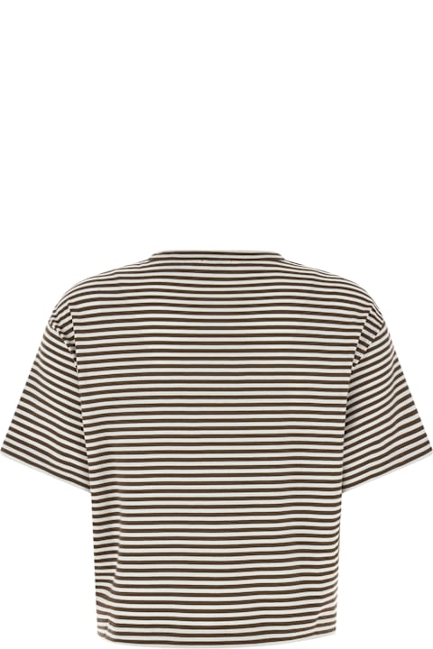 Brunello Cucinelli Topwear for Women Brunello Cucinelli Striped Crop T-shirt