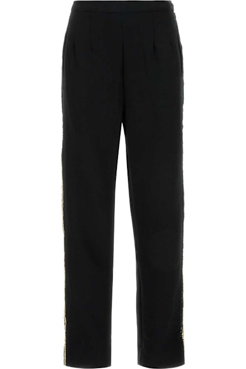 Bode Clothing for Women Bode Black Crepe Pant