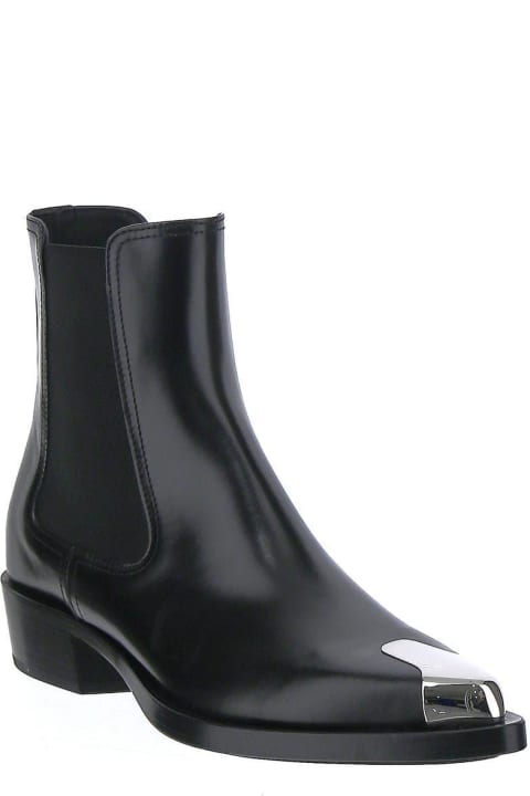 ウィメンズ Alexander McQueenのブーツ Alexander McQueen Leather Ankle Boots