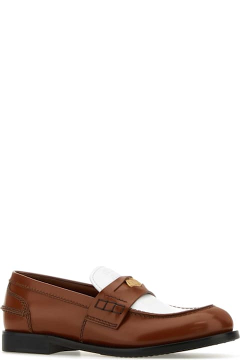 Miu Miu Flat Shoes for Women Miu Miu Two-tone Leather Loafers