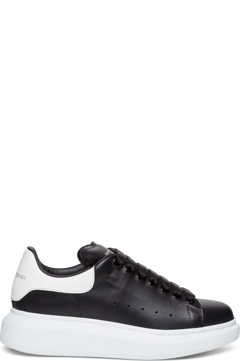 Larry White And Black Leather Sneakers Man Alexander Mcqueen
