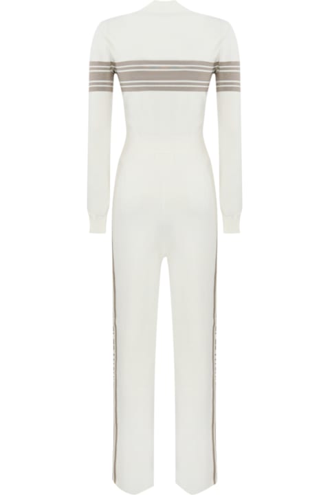 Homeware Elisabetta Franchi Viscose Jumpsuit With Logo Bands