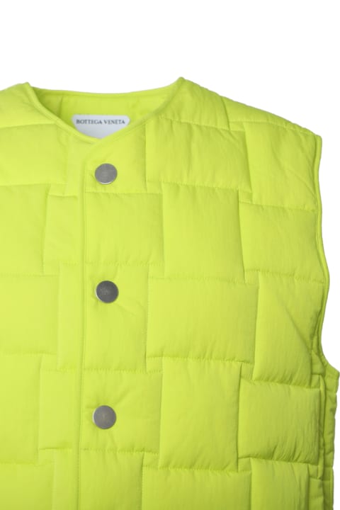Bottega Veneta Coats & Jackets for Women Bottega Veneta Technical Nylon Vest With All-over Woven Pattern