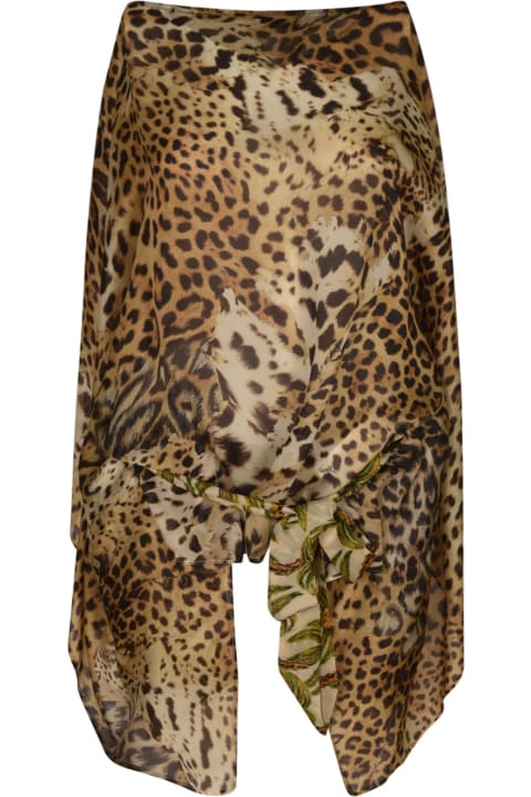 Roberto Cavalli Coats & Jackets for Women Roberto Cavalli Animalier Print Cape