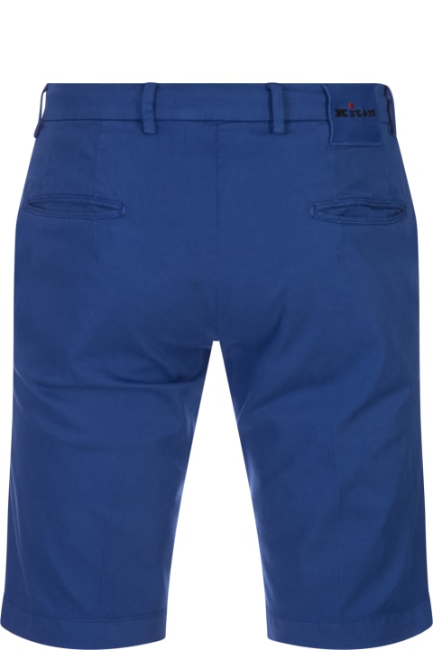メンズ Kitonのボトムス Kiton Cobalt Blue Bermuda Shorts With Drawstring