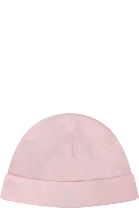 Accessories & Gifts for Baby Boys Ralph Lauren Pink Hat With Logo