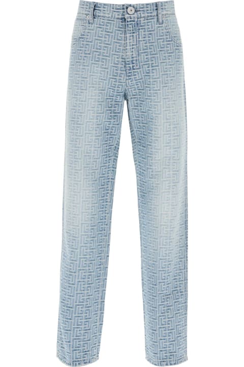 Balmain Clothing for Men Balmain Straight Monogram Jeans