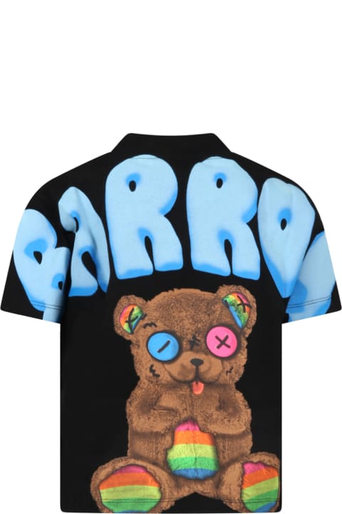 Black T-shirt For Kids With Bear