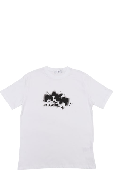 MSGM T-Shirts & Polo Shirts for Boys MSGM Jersey T-shirt Boy Bianco/white