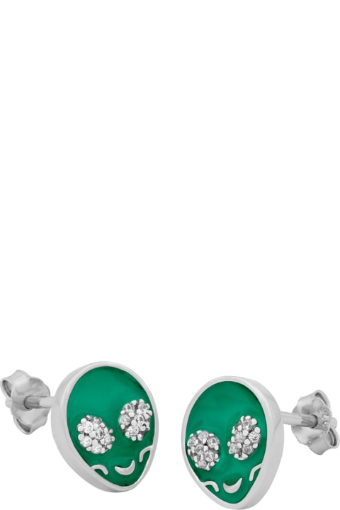 Woman Brother Green Earrings