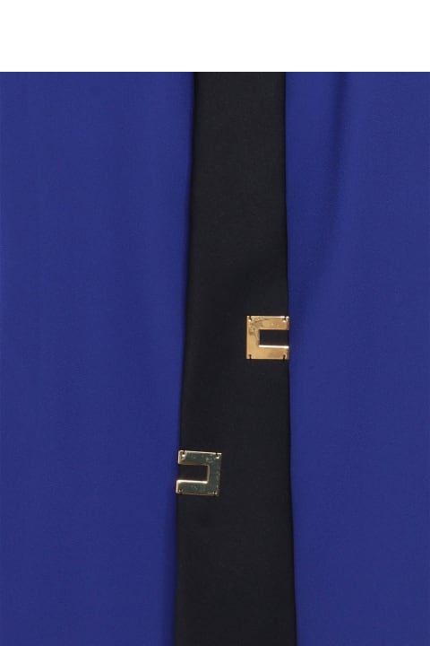 Elisabetta Franchi Topwear for Women Elisabetta Franchi Blue Sleevless Shirt