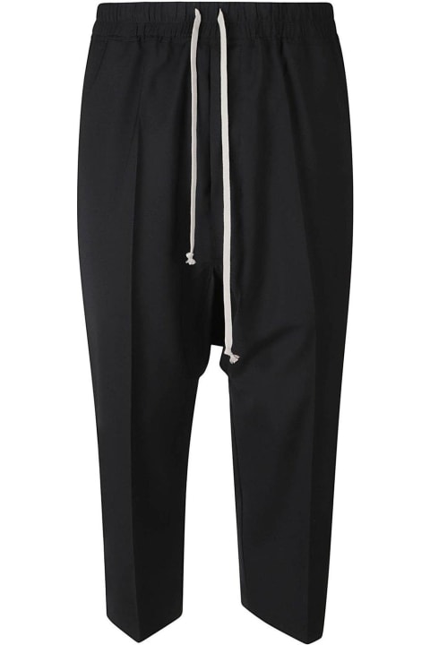 Pants for Men Rick Owens Drawstring Cropped Trousers