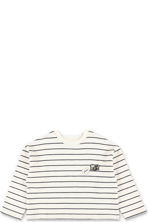 Homeware Bonpoint Bonpoint Gaya Girls Striped Sweatshirt With Camera Patch