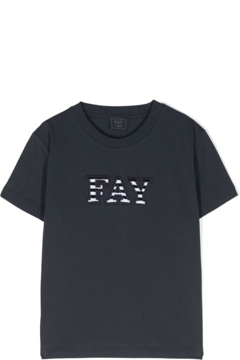 Fay T-Shirts & Polo Shirts for Boys Fay Logo Cotton T-shirt