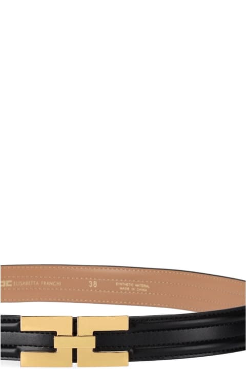 ベルト ELISABETTA FRANCHI BLACK BELT Black Belt With Logo Buckle Elisabetta Franchi ベルト 通販