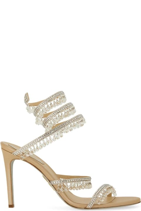 Homeware René Caovilla René Caovilla Cleo Embellished Wraparound Style Sandals