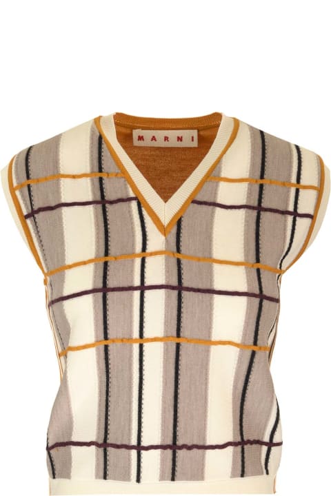 Fashion for Women Marni Vest With Checked Patchwork Pattern
