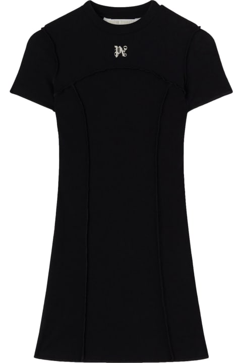 Clothing for Women Palm Angels Black Stretch-cotton Minidress