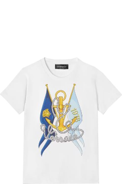 Versace T-Shirts & Polo Shirts for Girls Versace The Anchor Versace T-shirt
