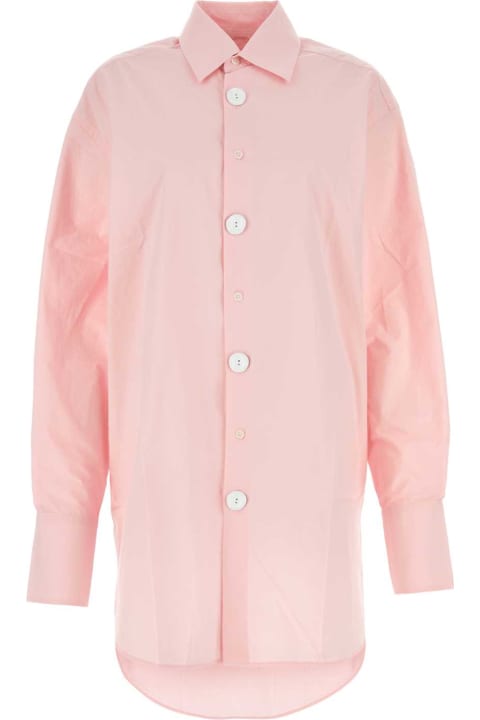ウィメンズ新着アイテム J.W. Anderson Pink Poplin Oversize Shirt