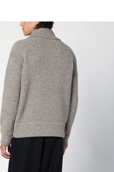 Dries Van Noten for Men Dries Van Noten Grey M\u00e9lange Wool Jumper